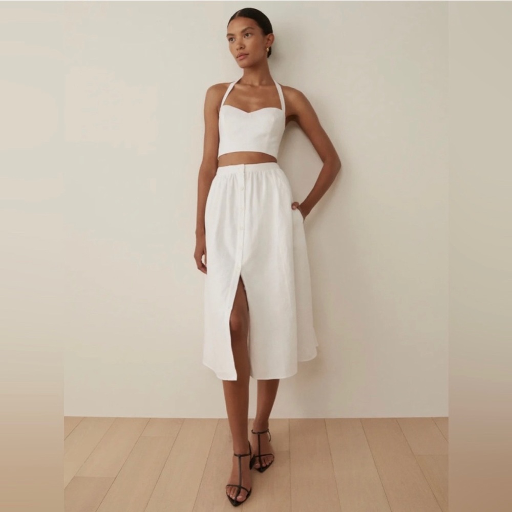 NWT Reformation Orzo Linen Set White